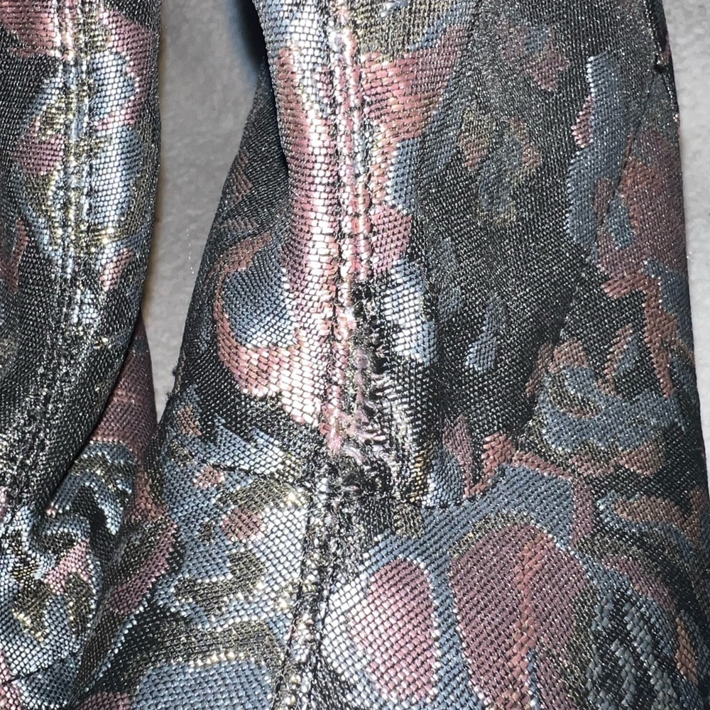 Kenneth Cole Reaction Women’s Floral Print Heeled Booties | Black | - Picture 5 of 10